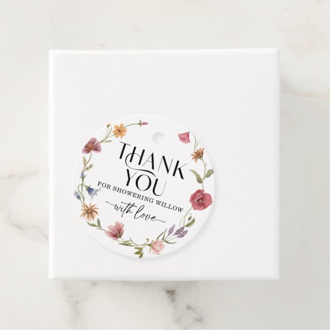 Etiqueta de Favor Boho Campo de Flores Silvestres (In Situ)