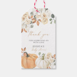 Etiqueta de favor chá de fraldas quadrado de queda