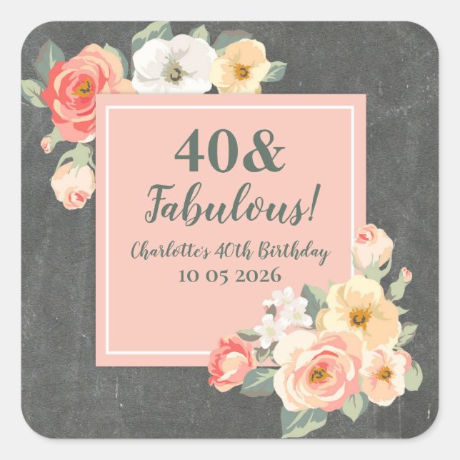 Etiqueta de Favor de Aniversário Personalizada de  (Frente)