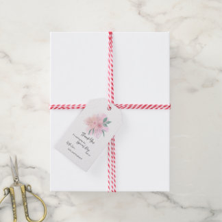 Etiqueta de Favor de Aquarela Floral para Escamudo