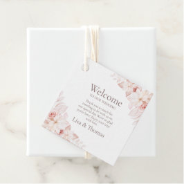 Etiqueta de Favor de Boas-Vindas para Casamento co