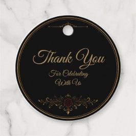 Etiqueta de Favor de Casamento Elegante Dark Gothi