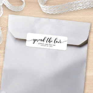 Etiqueta de Favor de Casamento Espalhe o Amor Rótu