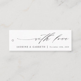 Etiqueta de Favor de Casamento Minimalista Elegant
