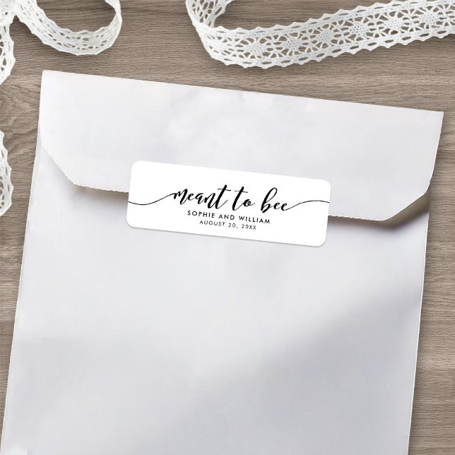 Etiqueta de Favor de Casamento Relax Script Destin (Criador carregado)