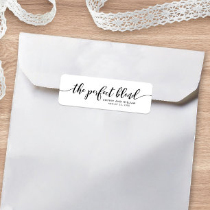 Etiqueta de Favor de Casamento Relax Script The Pe