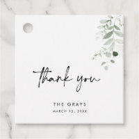 Etiqueta de Favor de Casamento Verde
