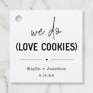 Etiqueta de Favor de Casamento We Do Love Cookies