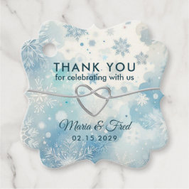 Etiqueta de Favor de Casamento Winter Wonderland