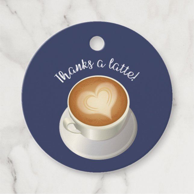 Etiqueta de Favor de Chá de Café (Frente)