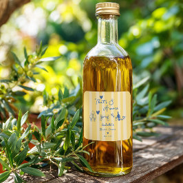 Etiqueta de Favor de Chuveiro de Noiva Desenhada à