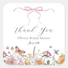 Etiqueta de Favor de Chuveiro de Noiva Flor Silves