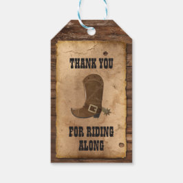 Etiqueta de Favor de Festa de aniversário do Weste