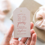 Etiqueta de favor de Festa de aniversário LOLA 50t<br><div class="desc">A coleção Lola exude elegância moderna com suas linhas elegantes e tipografia contemporânea. Seus tons femininos são lindamente balanceados com uma afirmação ousada,  fazer-a uma escolha ideal para a noiva vivaz e moderna.</div>