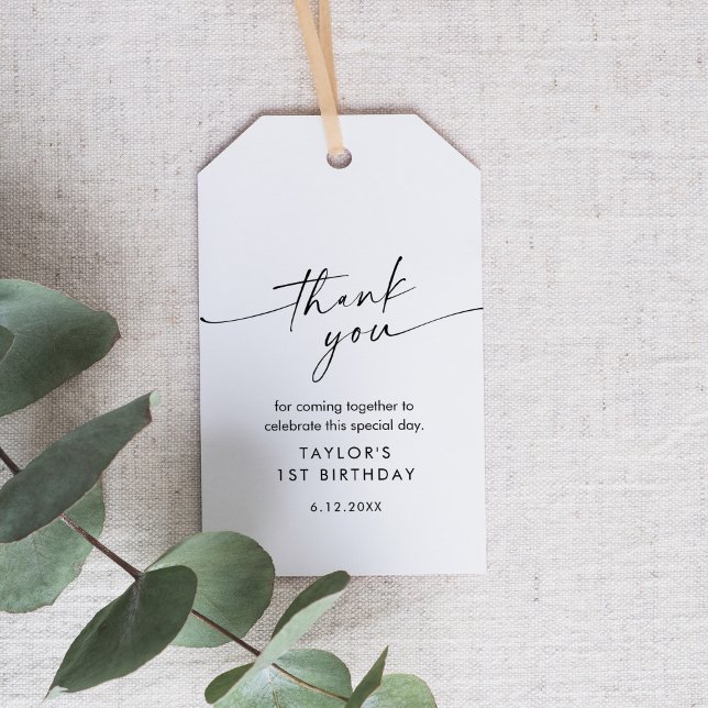 Etiqueta de Favor de Festa de aniversário Moderna  (Criador carregado)