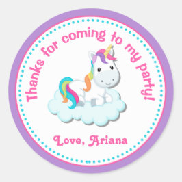 Etiqueta de Favor de Festa de aniversário Unicorn