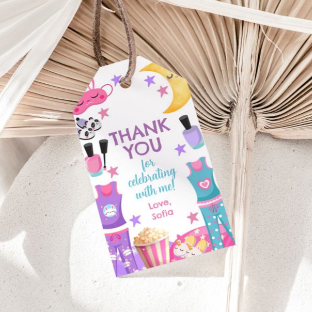 Etiqueta de Favor de Pipoca e Pijamas (Criador carregado)