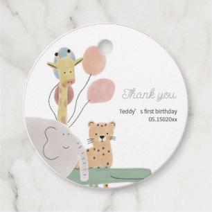 Etiqueta de favor do animal Boho