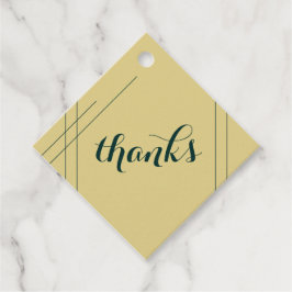 Etiqueta de Favor do Casamento de Arte Emerald e D