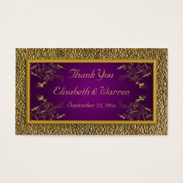 Etiqueta de Favor do Casamento Floral Real Roxo e