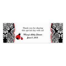 Etiqueta de favor do chá de fraldas Preto Preto