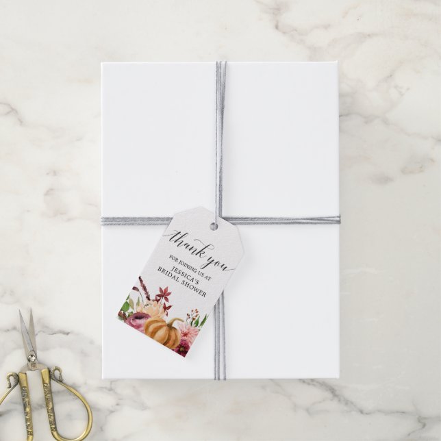 Etiqueta de Favor do Chá de panela Autumn Bliss (Com cordão)