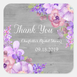 Etiqueta de Favor do Chá de panela Floral Rústico