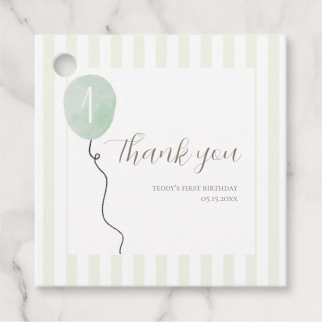 Etiqueta de Favor do Ganso do Bobo Verde Sage (Frente)