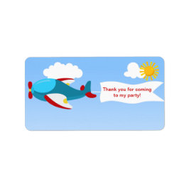Etiqueta de Favor do Garoto do Avião
