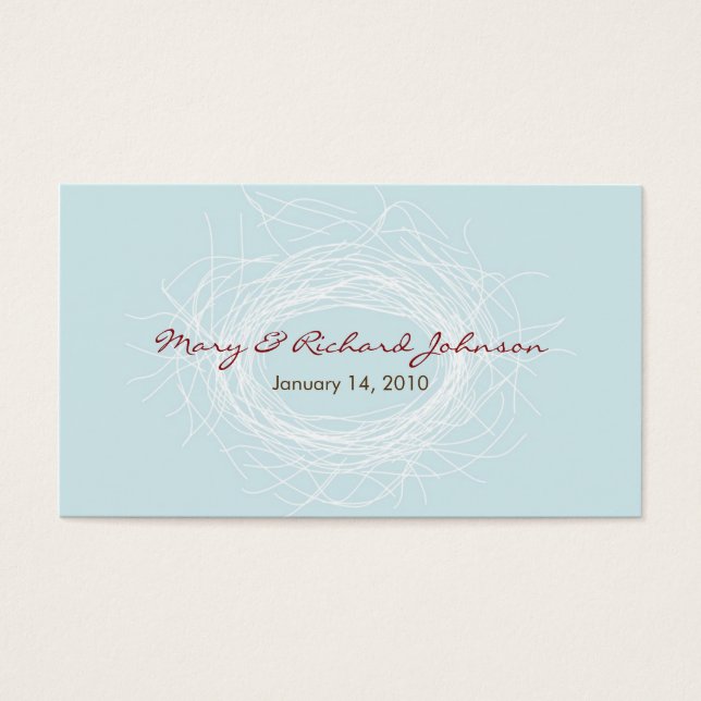 Etiqueta de Favor do Ninho Branco (Frente)