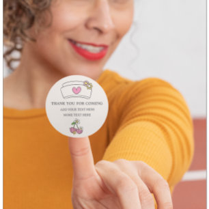 Etiqueta de Favor Enfermeira Fofa Estilo Retro