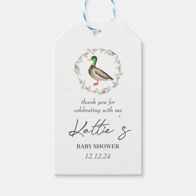 Etiqueta de favor, etiqueta de Mallard Favor, (Frente)