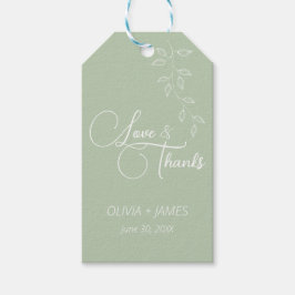 Etiqueta de Favor Grande Verde e Botânica