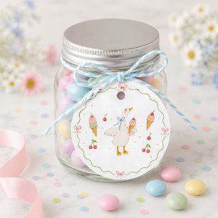 Etiqueta de Favor para Chá de Bebê Silly Goose Ice