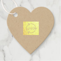 Etiqueta de Favor Personalizada com Logotipo Coraç