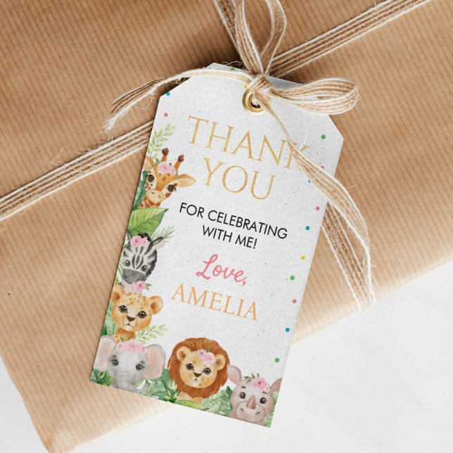 Etiqueta de Favor Safari Wild One (Criador carregado)