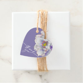 ETIQUETA DE FAVOR Violeta Floral Exótico