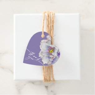 ETIQUETA DE FAVOR Violeta Floral Exótico