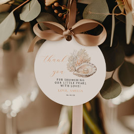 Etiqueta de favorecimento do Chá de fraldas Pérola