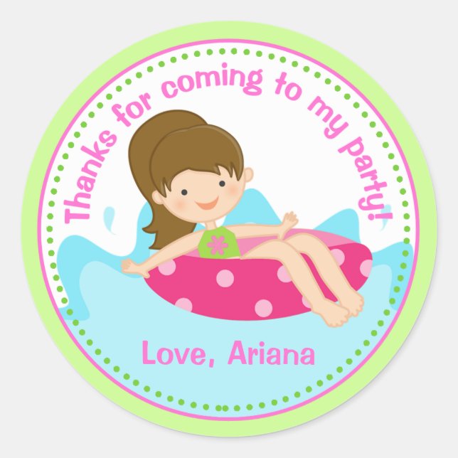 Etiqueta de Favorito de Festa de aniversário de pi (Frente)