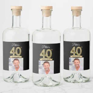 Etiqueta de Favorito de Mini Liquor de aniversári