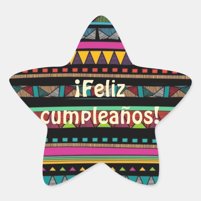 Etiqueta de Feliz Cumpleanos (Frente)