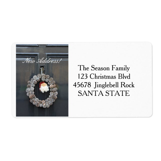 Etiqueta de Feriado de Novo Endereço (Frente)