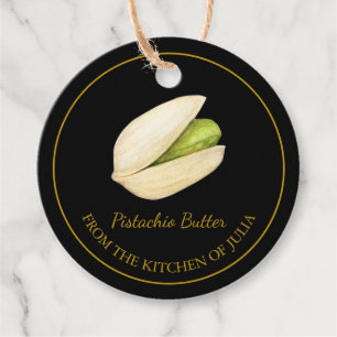 Etiqueta de fixação de manteiga de pistachio casei