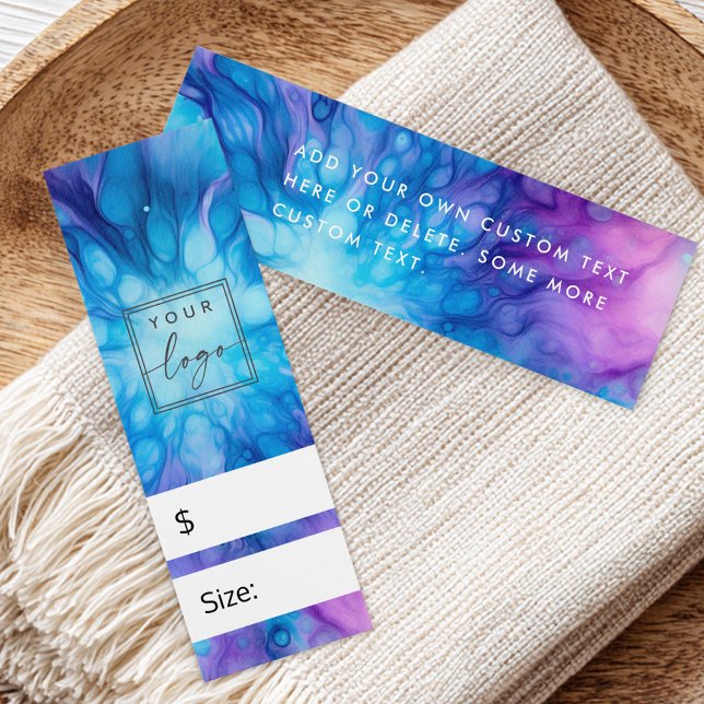 Etiqueta de fixação do preço do padrão roxo azul (Blue purple pattern price hang tag)