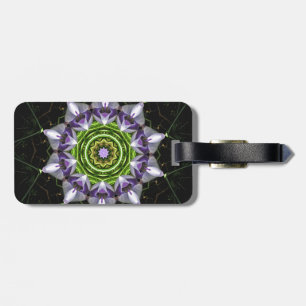 Etiqueta de Flor Roxa para Bagagem - Personalizada