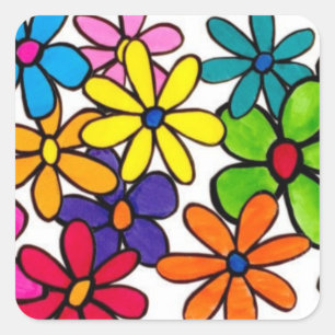 etiqueta de flores