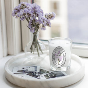 Etiqueta de Flores Elegante Lavander