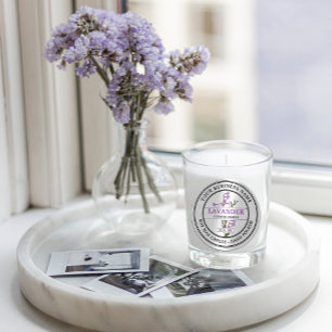 Etiqueta de Flores Elegante Lavander