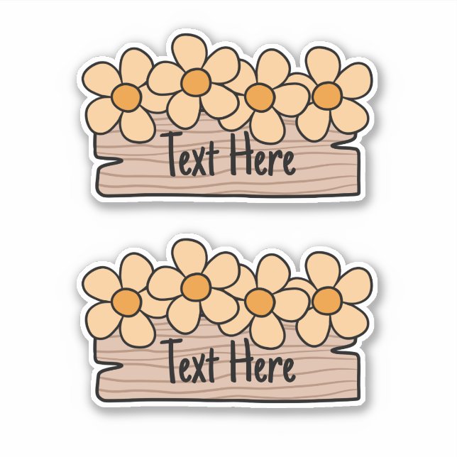 Etiqueta de Flores Laranja (Frente)